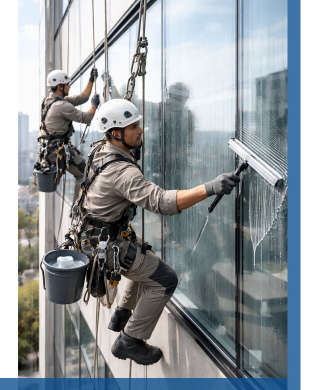 Мойка окон альпинистами в Стерлитамаке от 4635 р. | ВЫСОТНИК-Стм