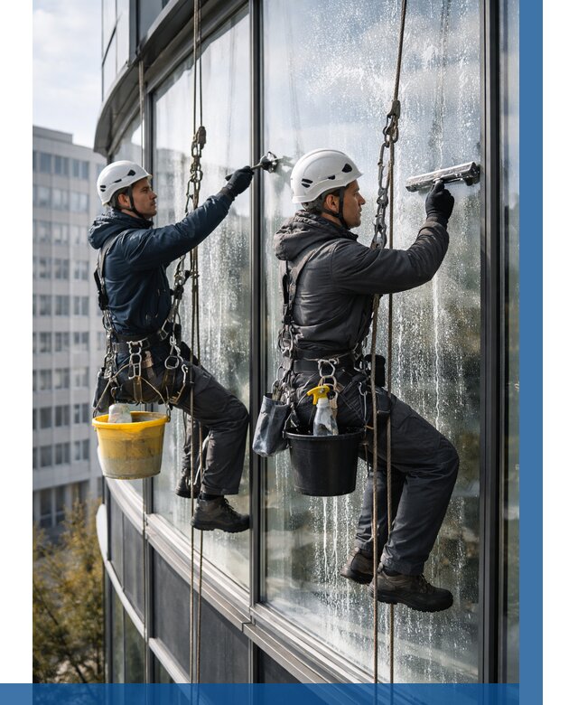 Мойка панорамных окон в Стерлитамаке от 360 р. заказать у ВЫСОТНИК-Стм