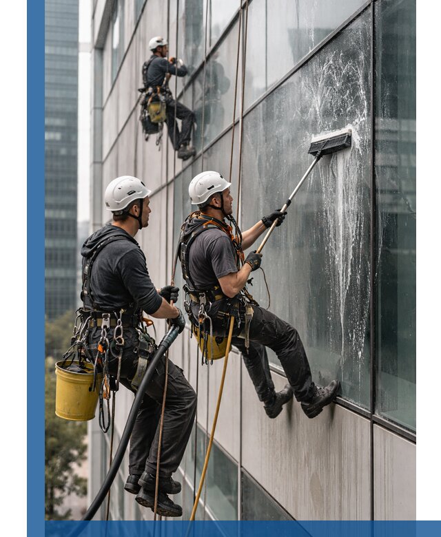 Профессиональная высотная мойка фасадов зданий в Стерлитамаке