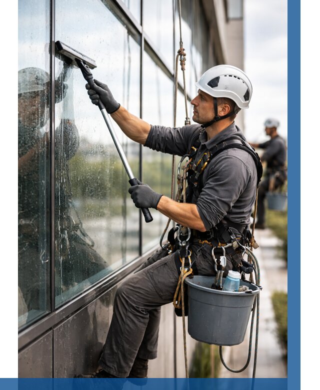 Мойка стеклянных фасадов в Стерлитамаке от 206 р. | ВЫСОТНИК-Стм