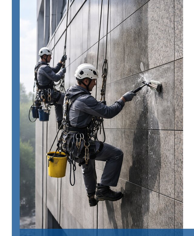 Профессиональная мойка фасада из керамогранита в Стерлитамаке