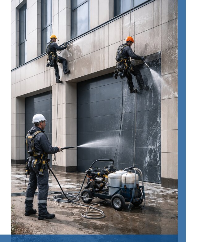 Послестроительная мойка фасада в Стерлитамаке от 309 р. | ВЫСОТНИК-Стм