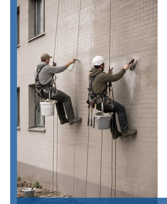 Удаление высолов с фасада зданий в Стерлитамаке без повреждений и следов