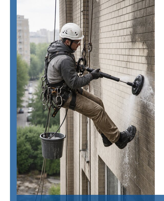 Очистка фасада от копоти в Стерлитамаке профессионально и безопасно