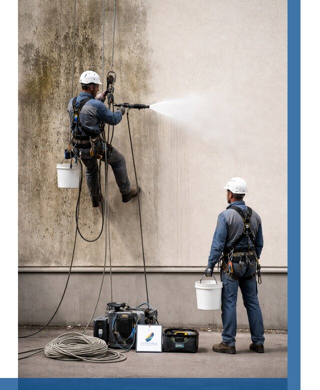 Очистка фасада от плесени в Стерлитамаке от 309 р. | ВЫСОТНИК-Стм