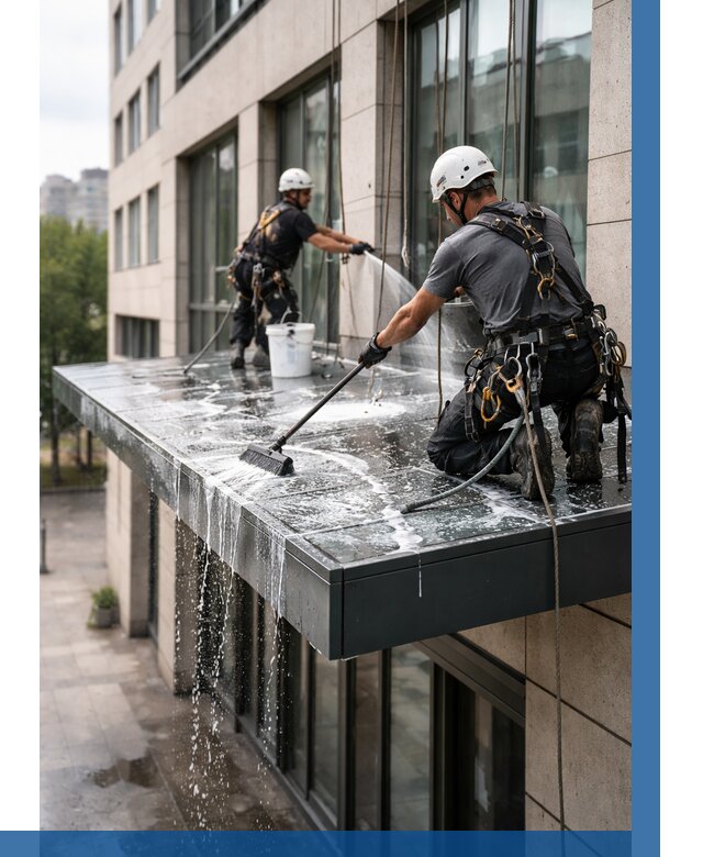 Мойка козырьков и навесов в Стерлитамаке от 3605 р. | ВЫСОТНИК-Стм