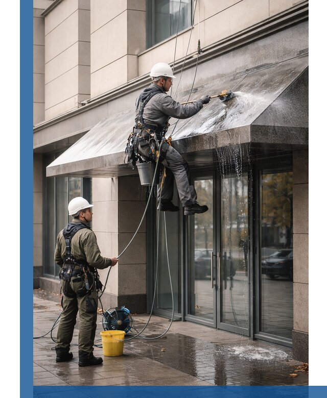 Профессиональная мойка козырьков и навесов в Стерлитамаке