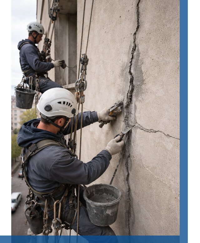 Заделка трещин на фасаде в Стерлитамаке от 927 р. | ВЫСОТНИК-Стм