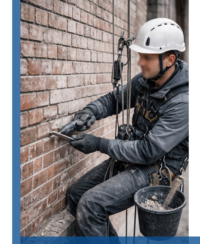 Расшивка кирпичных швов фасадов и стен, ремонт в Стерлитамаке