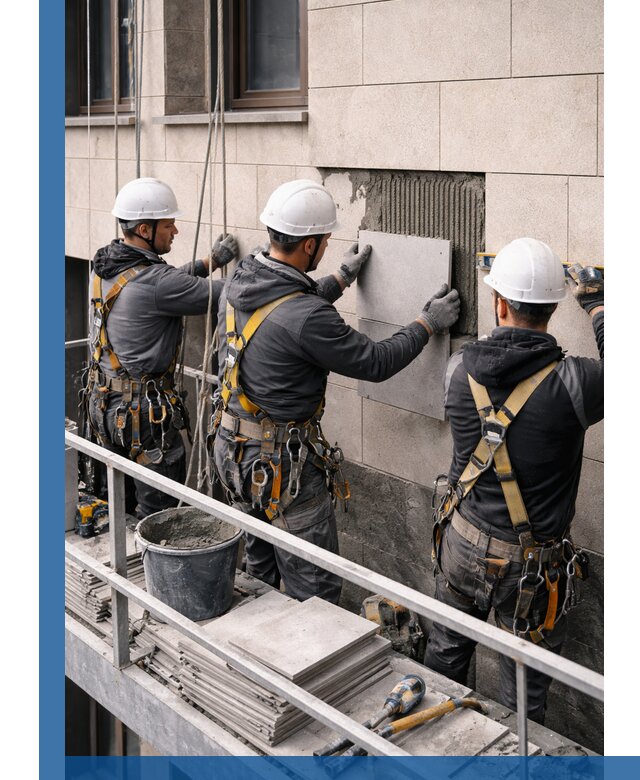 Ремонт облицовки фасада плиткой в Стерлитамаке с гарантией