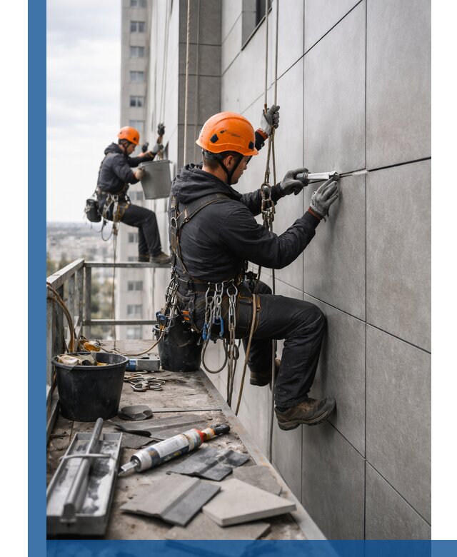 Профессиональный ремонт фасада из керамогранита в Стерлитамаке