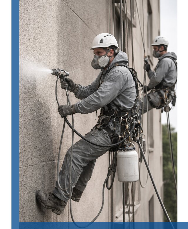 Безвоздушная покраска фасадов зданий в Стерлитамаке профессионально