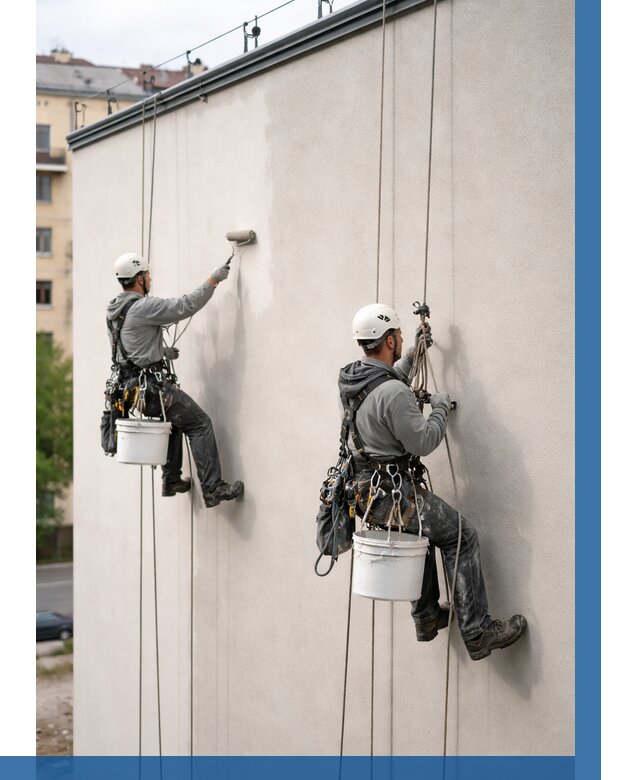 Покраска оштукатуренного фасада в Стерлитамаке от 330 р. | ВЫСОТНИК-Стм