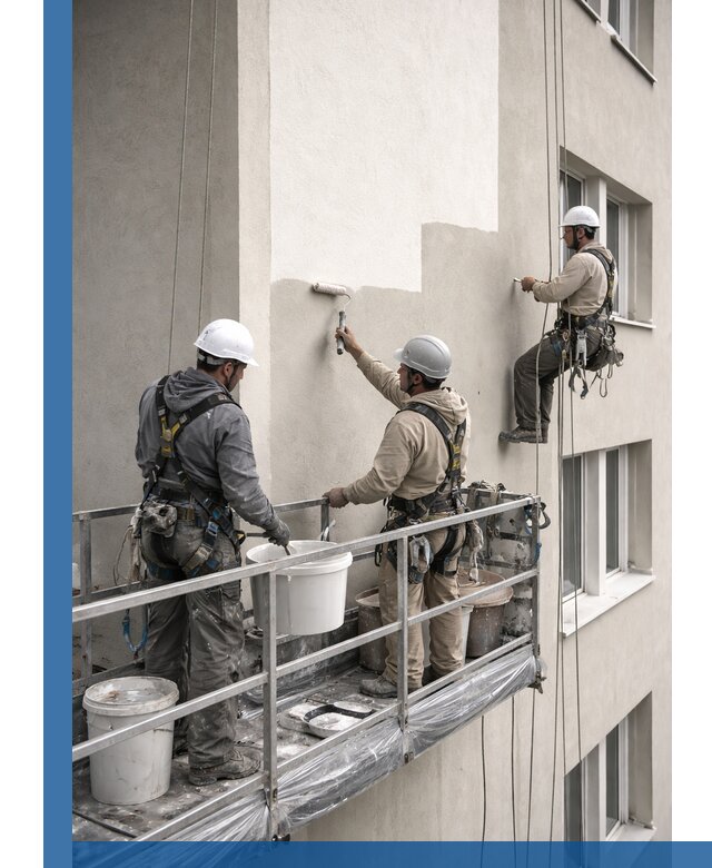 Покраска оштукатуренного фасада в Стерлитамаке под ключ с гарантией