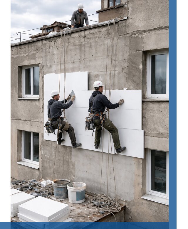 Утепление фасада пенополистиролом в Стерлитамаке от 1854 р. | ВЫСОТНИК-Стм