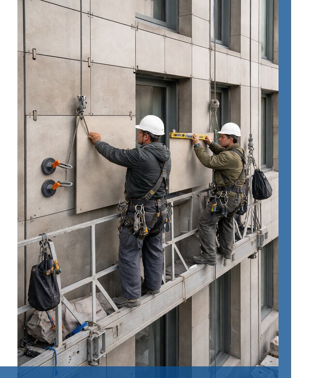 Монтаж керамогранита на фасад в Стерлитамаке от 2575 р. | ВЫСОТНИК-Стм