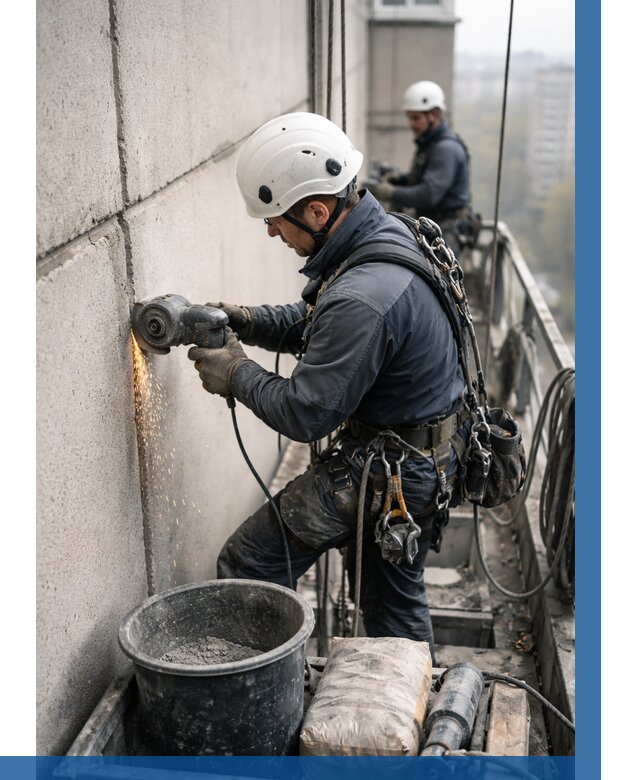 Штробление межпанельных швов в Стерлитамаке от 1236 р. | ВЫСОТНИК-Стм