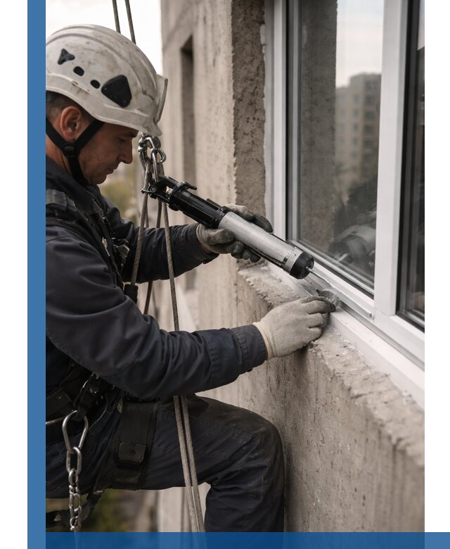 Герметизация оконных швов снаружи в Стерлитамаке профессионально