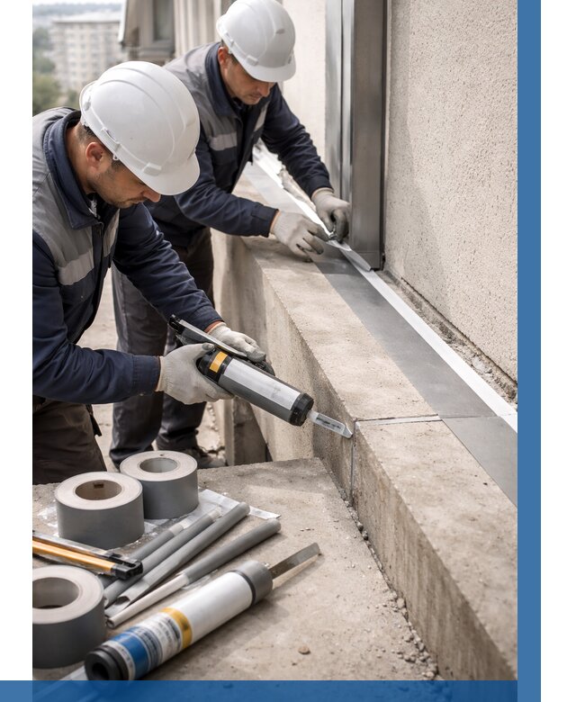 Герметизация примыкания балкона в Стерлитамаке от 4635 р. | ВЫСОТНИК-Стм