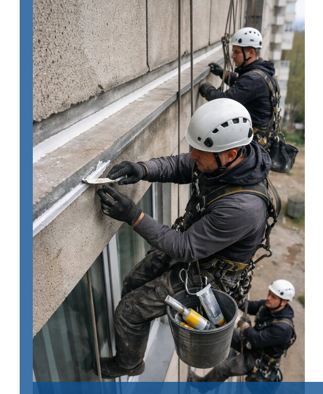 Герметизация примыкания балкона в Стерлитамаке под ключ с гарантией