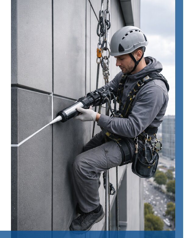 Герметизация стыков фасадных панелей в Стерлитамаке от 6694 р.| ВЫСОТНИК-Стм