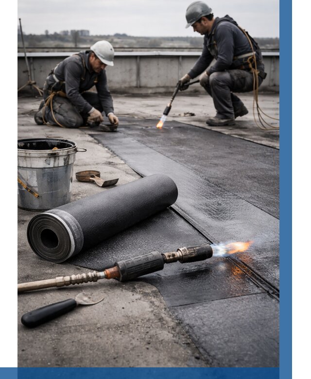 Ремонт рулонной кровли в Стерлитамаке от 669 р. | ВЫСОТНИК-Стм