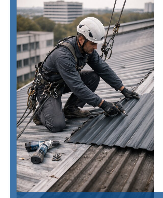 Ремонт профнастила на кровле в Стерлитамаке, работы под ключ