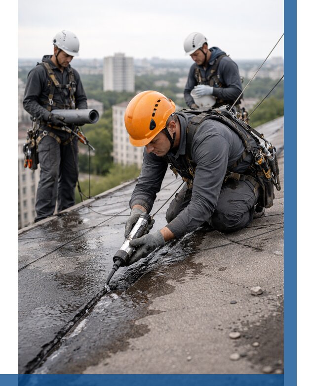 Устранение протечек кровли в Стерлитамаке от 12359 р. | ВЫСОТНИК-Стм