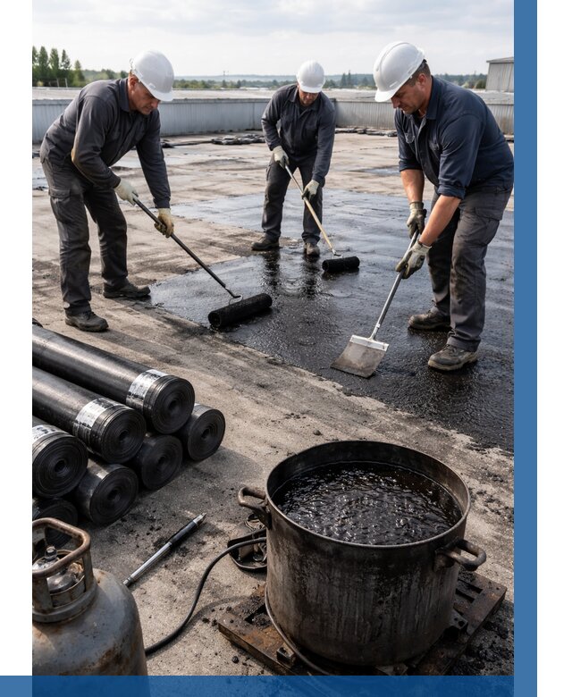 Гидроизоляция кровли мастикой в Стерлитамаке от 618 р. | ВЫСОТНИК-Стм