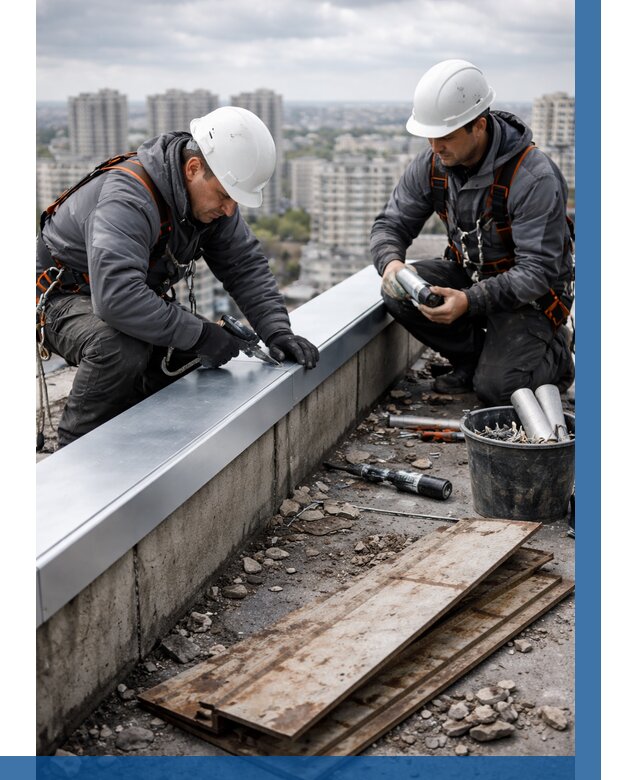 Замена парапетных крышек под ключ в Стерлитамаке от 1236 р. | ВЫСОТНИК-Стм