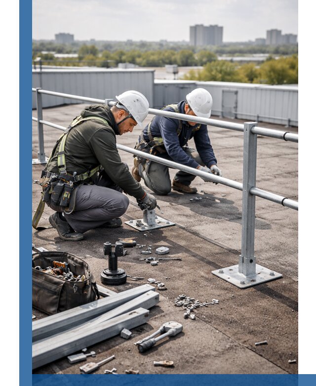 Монтаж кровельного ограждения в Стерлитамаке под ключ с гарантией