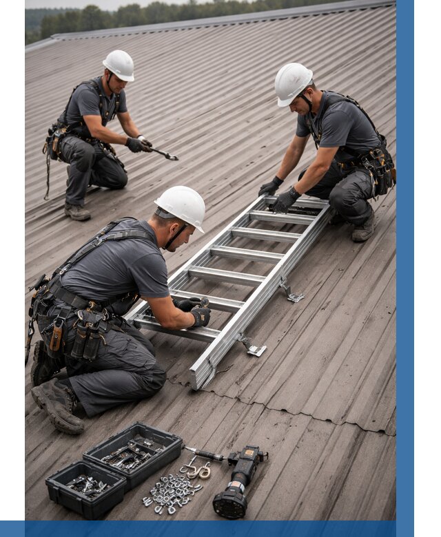 Монтаж кровельной лестницы в Стерлитамаке от 4635 р. | ВЫСОТНИК-Стм