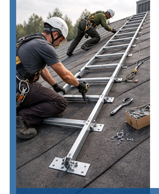 Профессиональный монтаж кровельной лестницы в Стерлитамаке под ключ