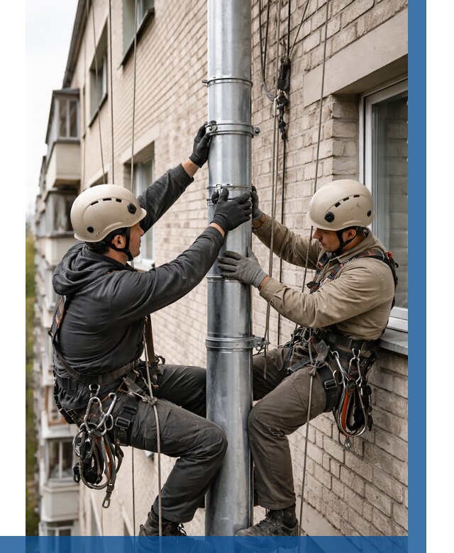 Замена водосточных труб в Стерлитамаке от 6694 р. | ВЫСОТНИК-Стм