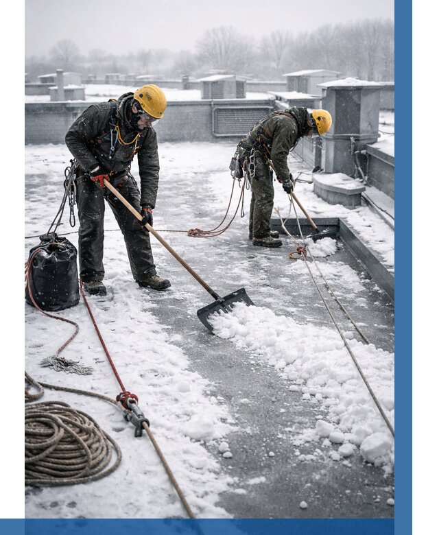 Очистка крыши от снега в Стерлитамаке от 7724 р. | ВЫСОТНИК-Стм