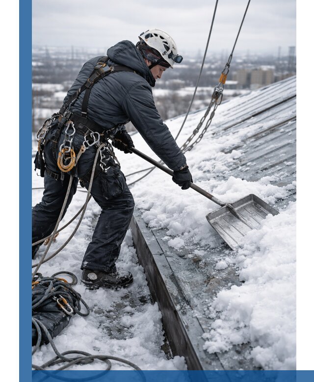 Профессиональная очистка кровли от снега и наледи в Стерлитамаке