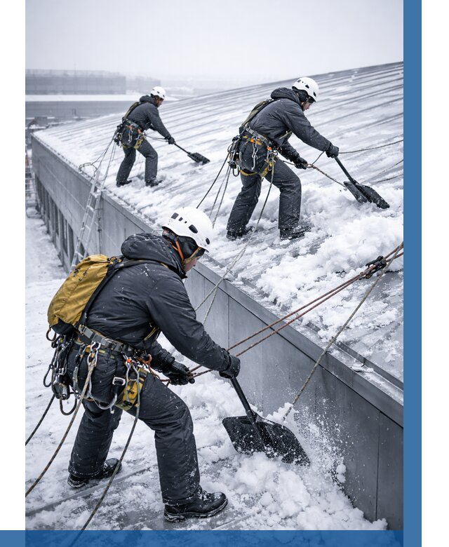 Очистка навесов от снега в Стерлитамаке от 4635 р. | ВЫСОТНИК-Стм