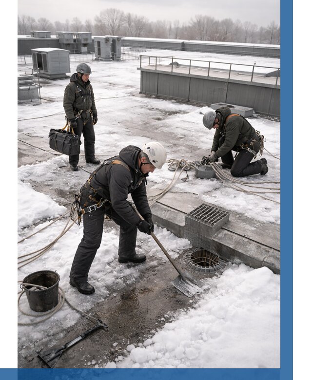 Абонентское обслуживание кровли зимой в Стерлитамаке от 8239 р. | ВЫСОТНИК-Стм