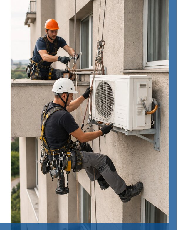 Монтаж внешнего блока кондиционера в Стерлитамаке от 6694 р. | ВЫСОТНИК-Стм