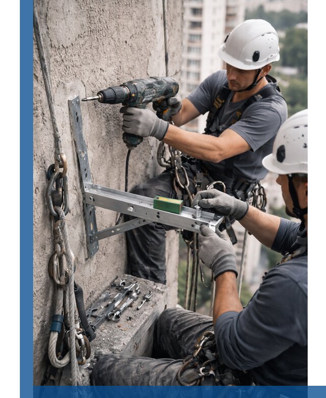 Установка кронштейнов кондиционера и крепежа в Стерлитамаке