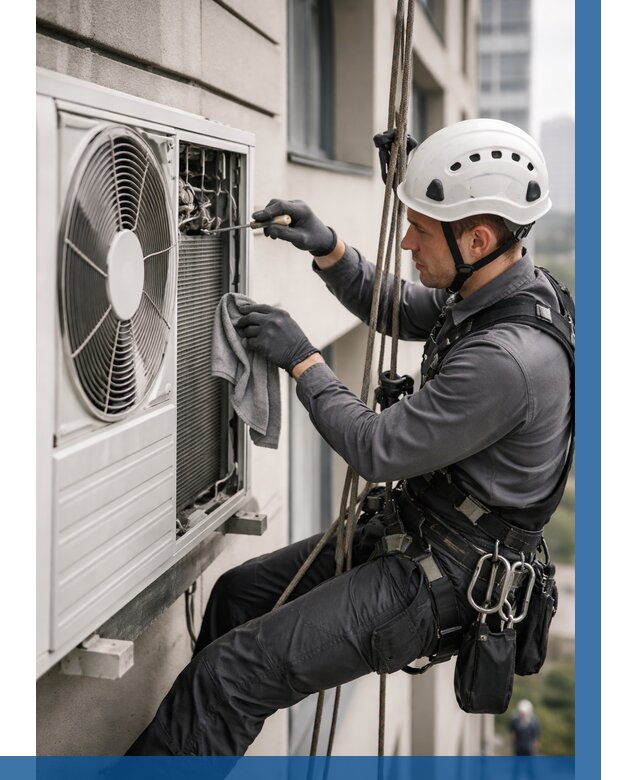 Обслуживание внешнего блока кондиционера в Стерлитамаке от 2781 р.ВЫСОТНИК-Стм