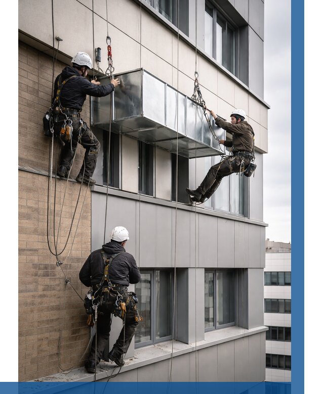 Монтаж воздуховодов на фасаде в Стерлитамаке от 1545 р. | ВЫСОТНИК-Стм