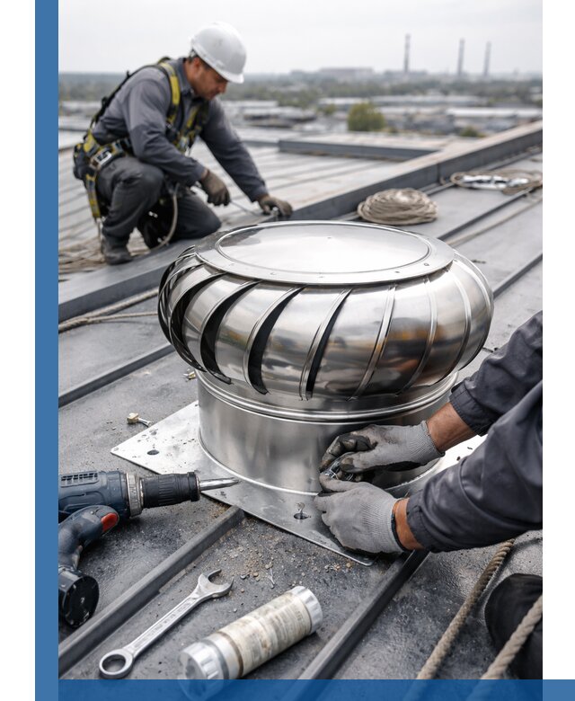 Установка дефлекторов на кровле в Стерлитамаке профессионально