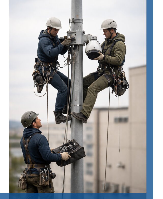 Установка видеокамер на мачте в Стерлитамаке от 8754 р. | ВЫСОТНИК-Стм