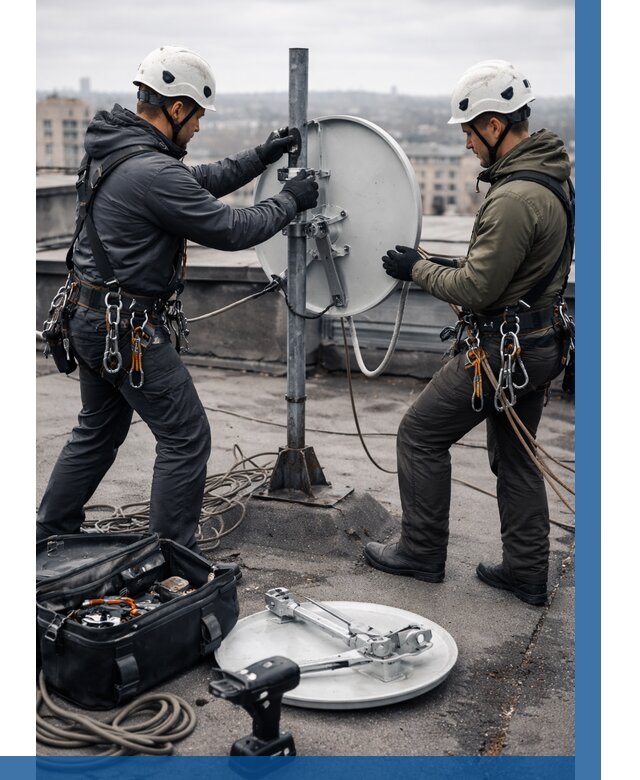 Демонтаж антенн на крыше в Стерлитамаке от 4635 р. | ВЫСОТНИК-Стм