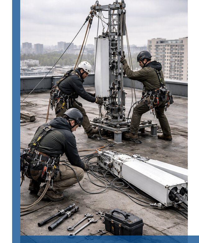 Демонтаж антенн на крыше зданий в Стерлитамаке с гарантией