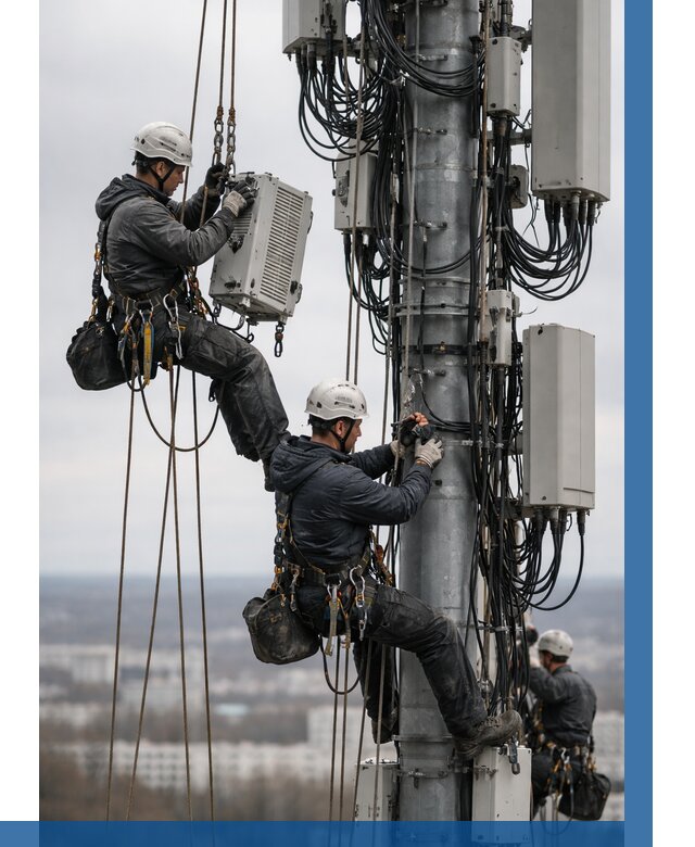 Монтаж оборудования связи на мачте в Стерлитамаке от 7724 р. | ВЫСОТНИК-Стм