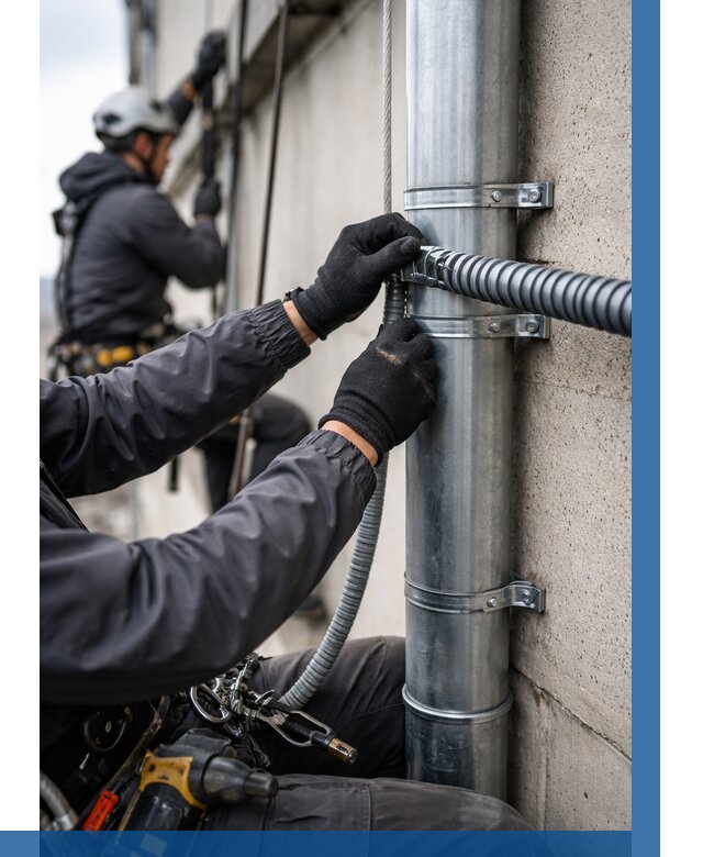 Монтаж гофры для кабеля в Стерлитамаке от 309 р. | ВЫСОТНИК-Стм