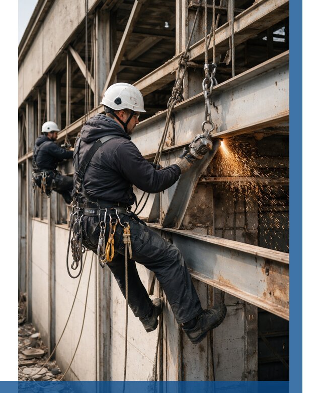 Демонтаж металлоконструкций на высоте в Стерлитамаке от 6694р. |ВЫСОТНИК-Стм