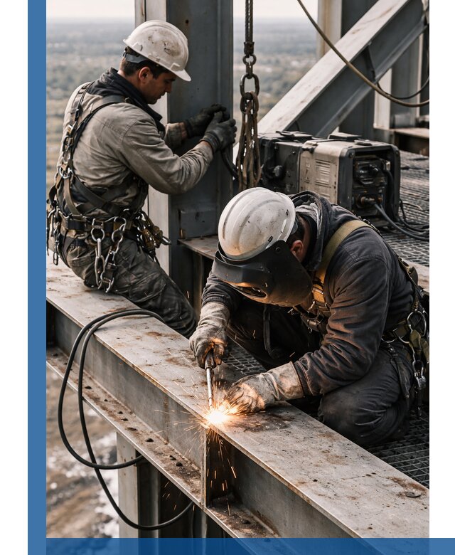 Высотные сварочные работы в Стерлитамаке для промышленных объектов